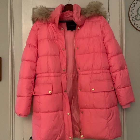 Talbots Jackets & Coats Talbots Size Medium Hot Pink Faux Fur